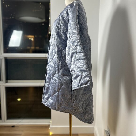 Priory Baby Blue Floral Quilted Jacket Size S/M - Picture 8 of 11